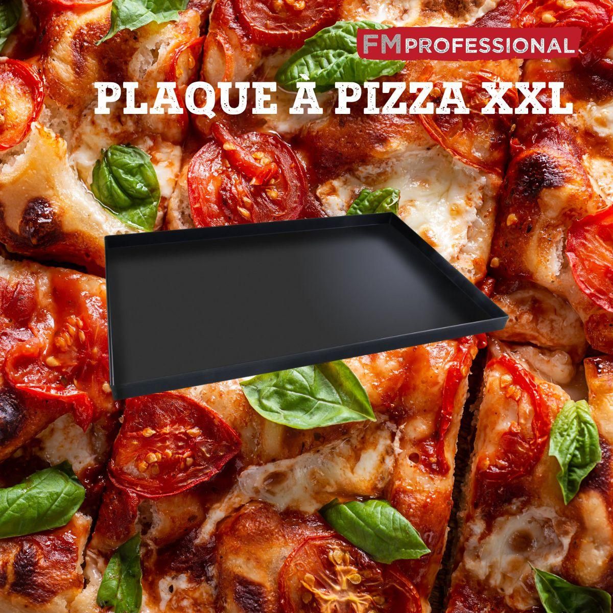 FM PROFESSIONAL Plaque à pizza en acier inoxydable revêtu 60 x 40 cm FM Professional
