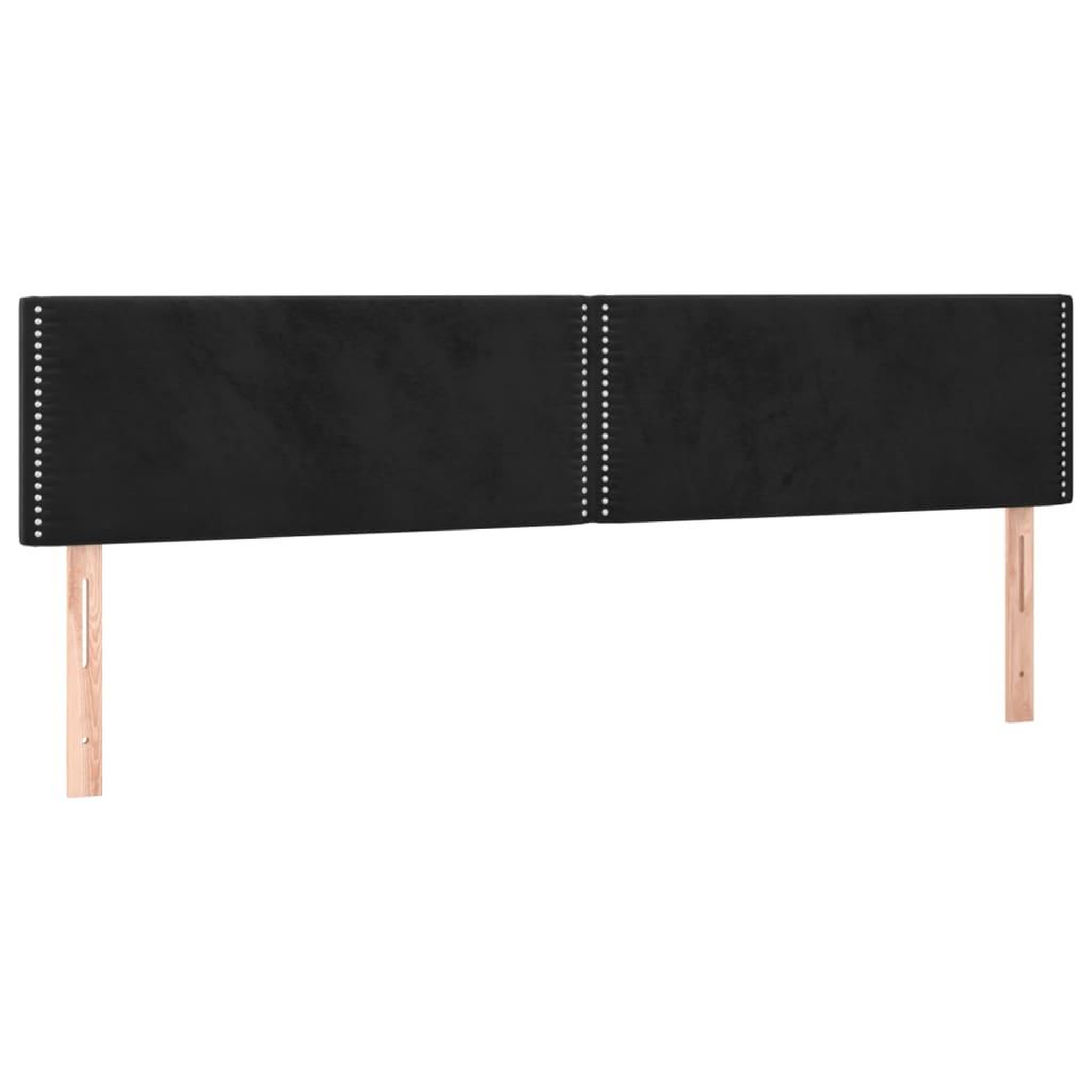Voir la diapositive 2 : VIDAXL Tetes de lit 2 pcs Noir 100x5x78/88 cm Velours