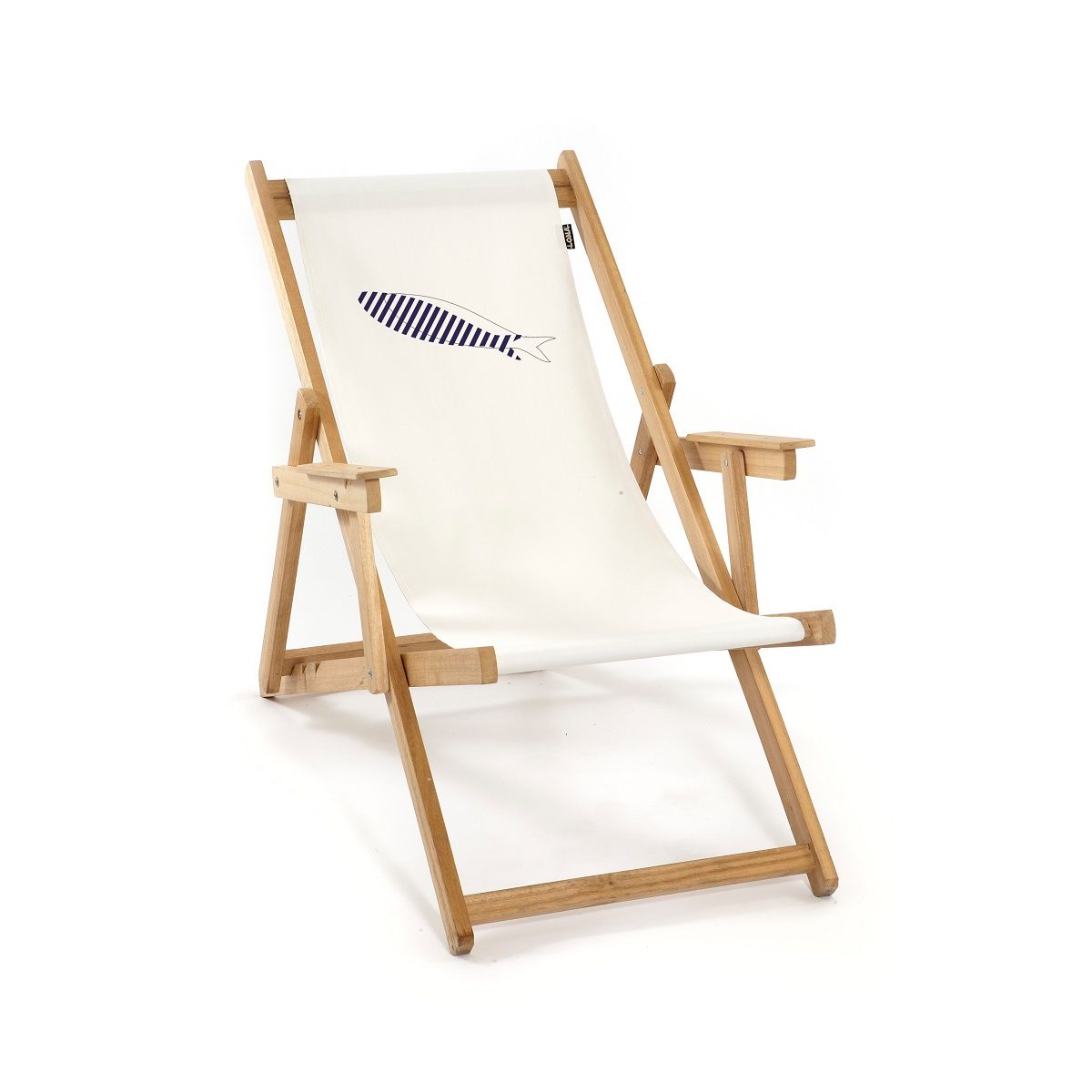 Chilienne avec accoudoirs en bois d'eucalyptus