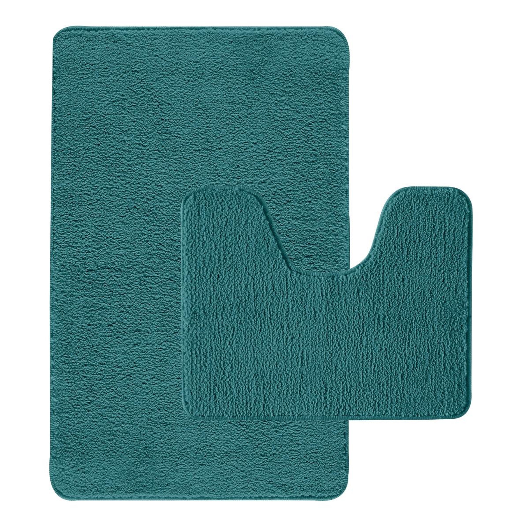 Voir la diapositive 1 : GUY LEVASSEUR Lot de 2 tapis de bain polyester 50x80cm + 50x40cm 50x80cm