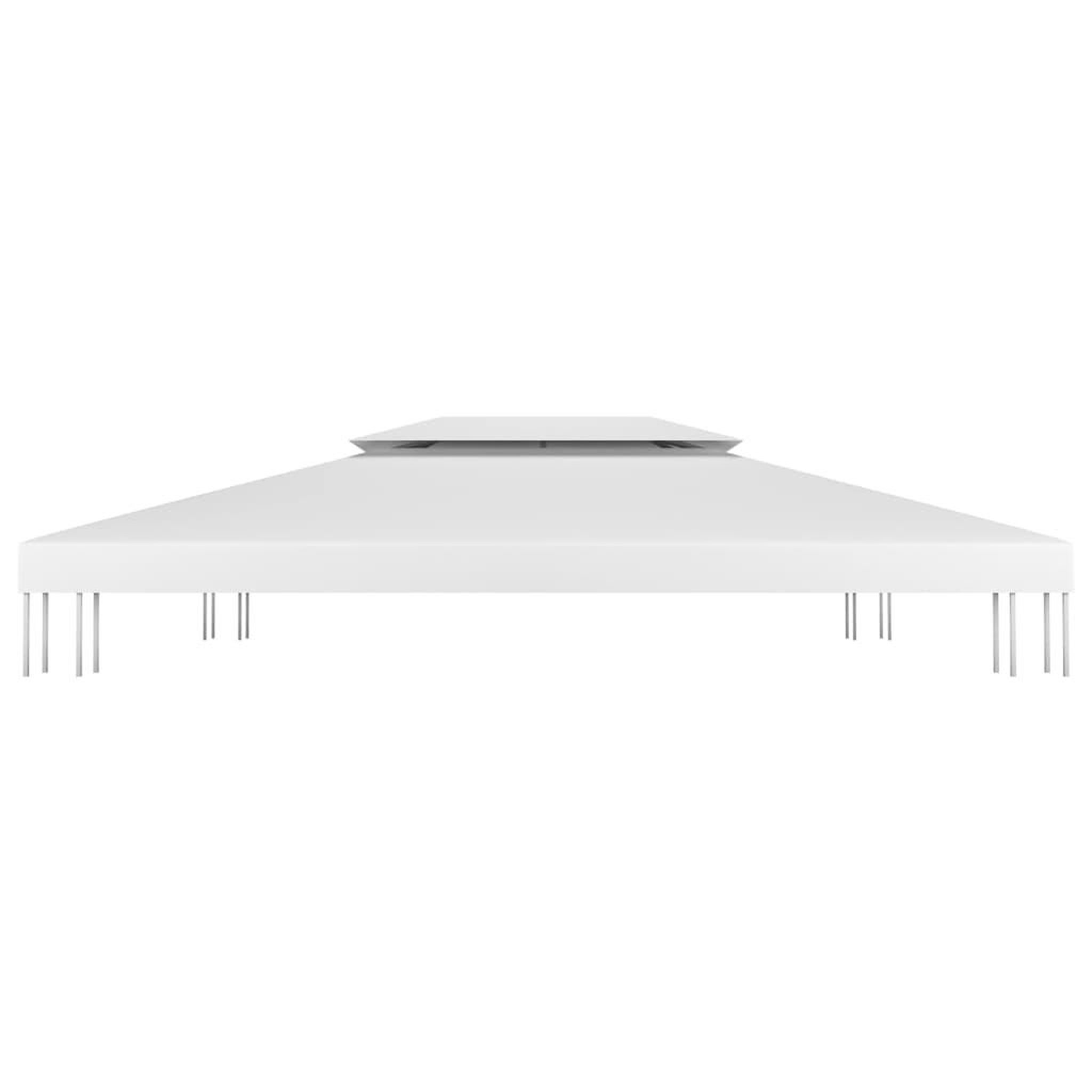 Voir la diapositive 3 : VIDAXL Toile de toit de belvedere 2 niveaux 310 g/m^2 4x3 m Blanc