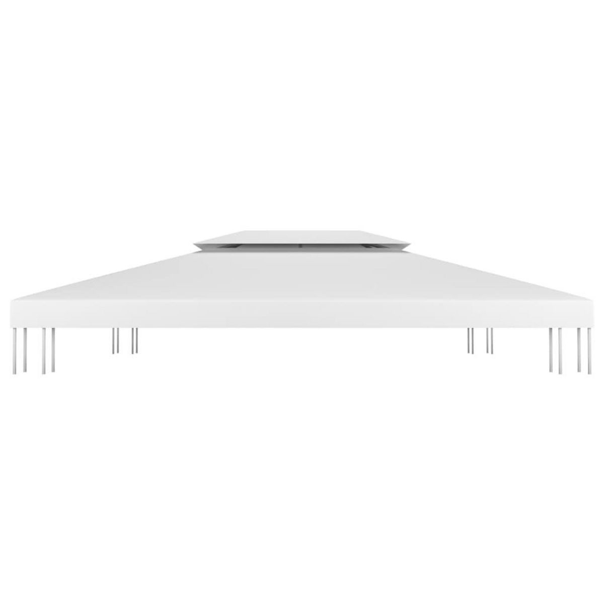 VIDAXL Toile de toit de belvedere 2 niveaux 310 g/m^2 4x3 m Blanc