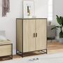 Voir la diapositive 3 : VIDAXL Armoire à chaussures chêne sonoma bois d ingénierie et métal