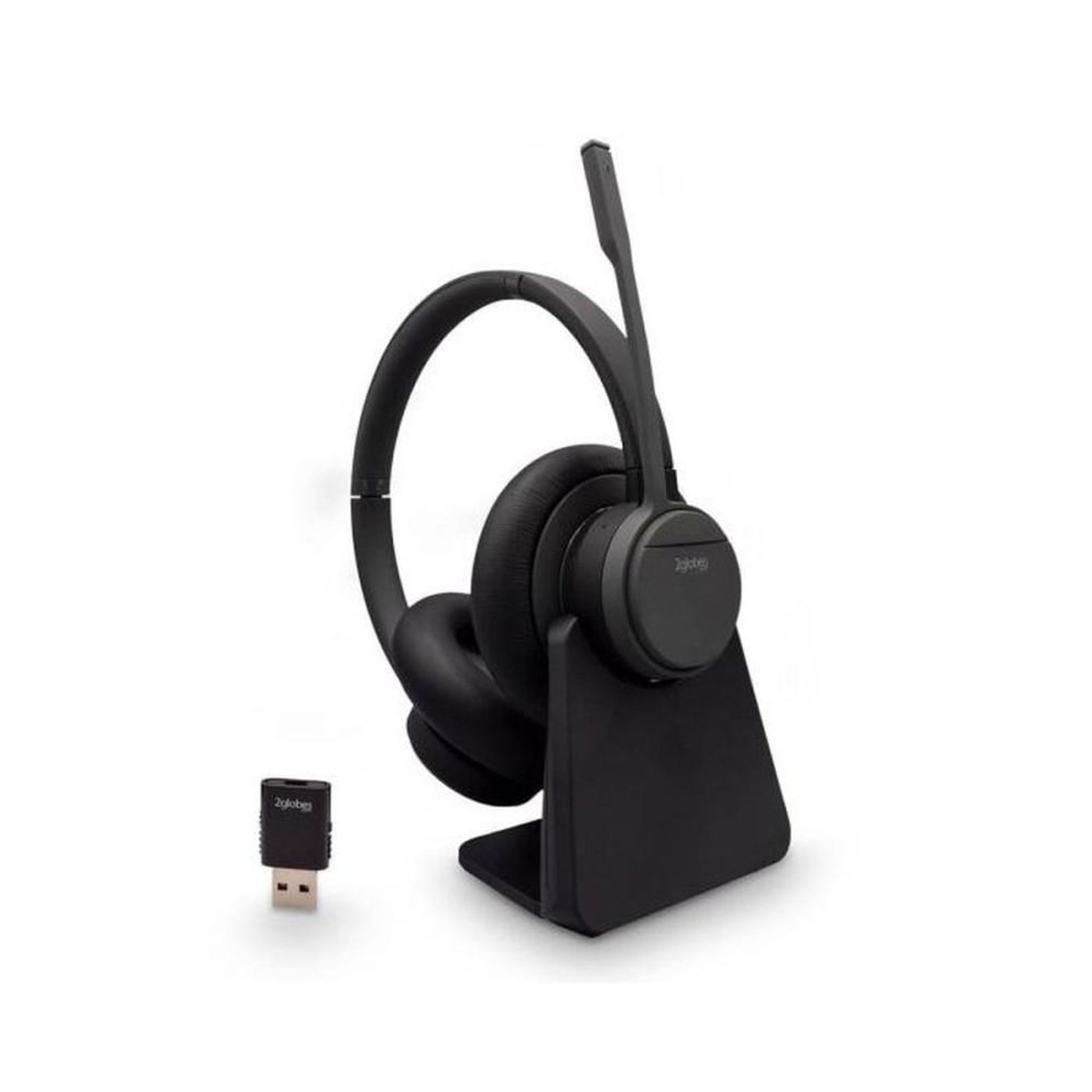 Casque pro hybride sans fil 2 connectivités DECT 5.0 et Bluetooth 5.1 ANC noir avec station de charge
