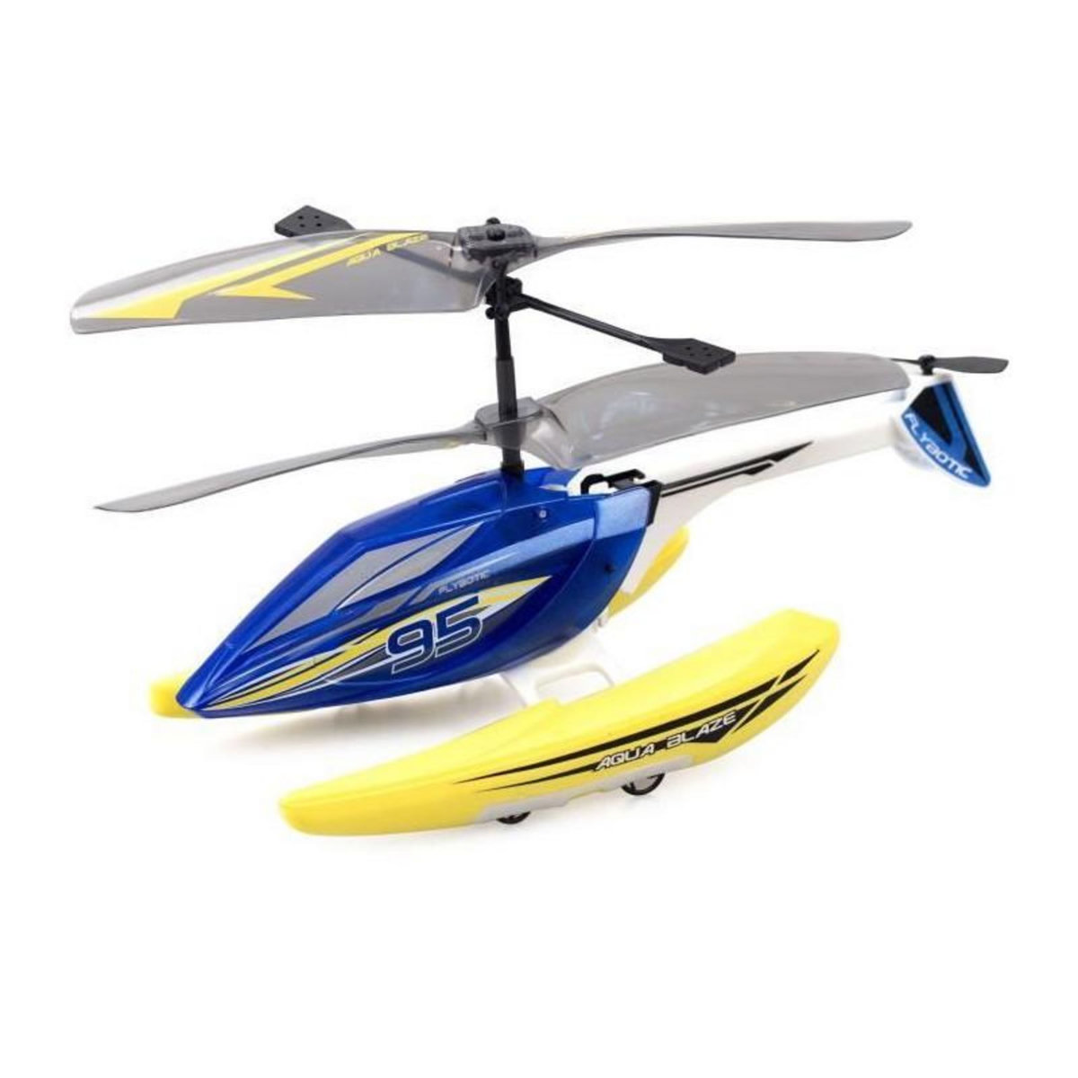 FLYBOTIC Hélicoptere Télécommandé - FLYBOTIC - Helico Aqua Blaze - 19 -5 cm - jaune et noir - des 8 ans