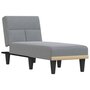 Voir la diapositive 2 : VIDAXL Chaise longue gris clair tissu