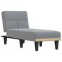 Voir la diapositive 2 : VIDAXL Chaise longue gris clair tissu