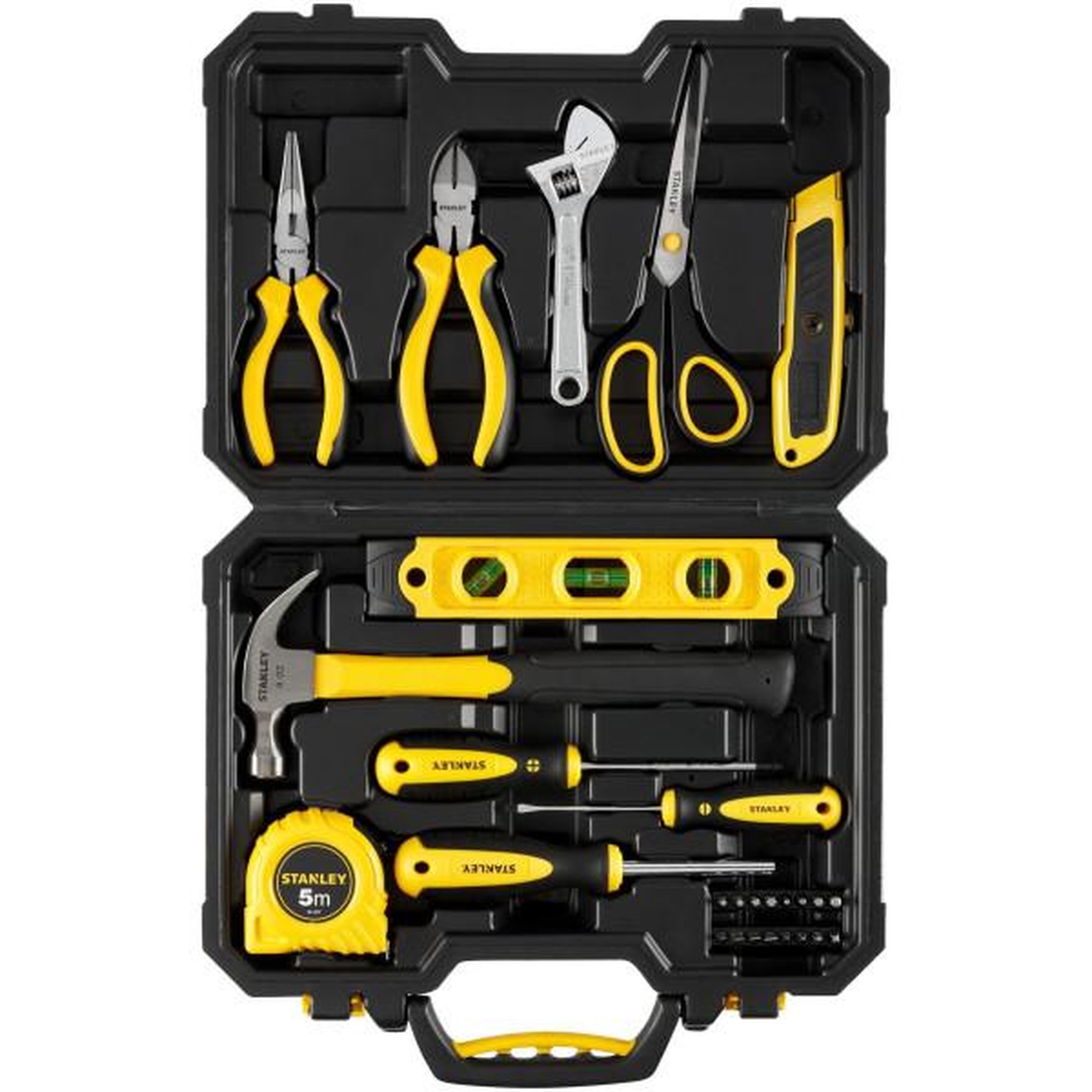 Voir la diapositive 2 : Stanley Malette a outils 28 pieces - stanley - stht78050-1 - coffret plastique - noir et jaune