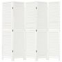Voir la diapositive 4 : VIDAXL Cloison de separation 5 panneaux blanc bois de paulownia massif