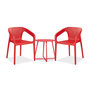 Voir la diapositive 1 : HomeStyle4U Salon de jardin Table et 2 chaises en rouge