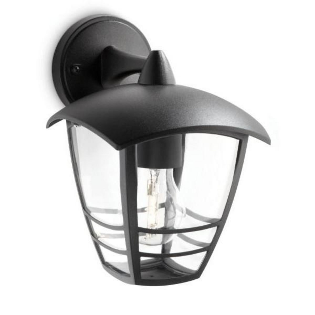 Philips Lanterne murale extérieure - PHILIPS - Creek - Aluminium - Noir