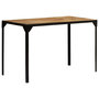 Voir la diapositive 1 : VIDAXL Table a manger Bois de manguier brut massif et Acier 120 cm
