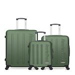 AMERICAN TRAVEL AMERICAN TRAVEL - LOT DE 3 - Valises grand format, weekend et cabine BRONX. Coloris disponibles : Beige, Noir, Bleu, Gris