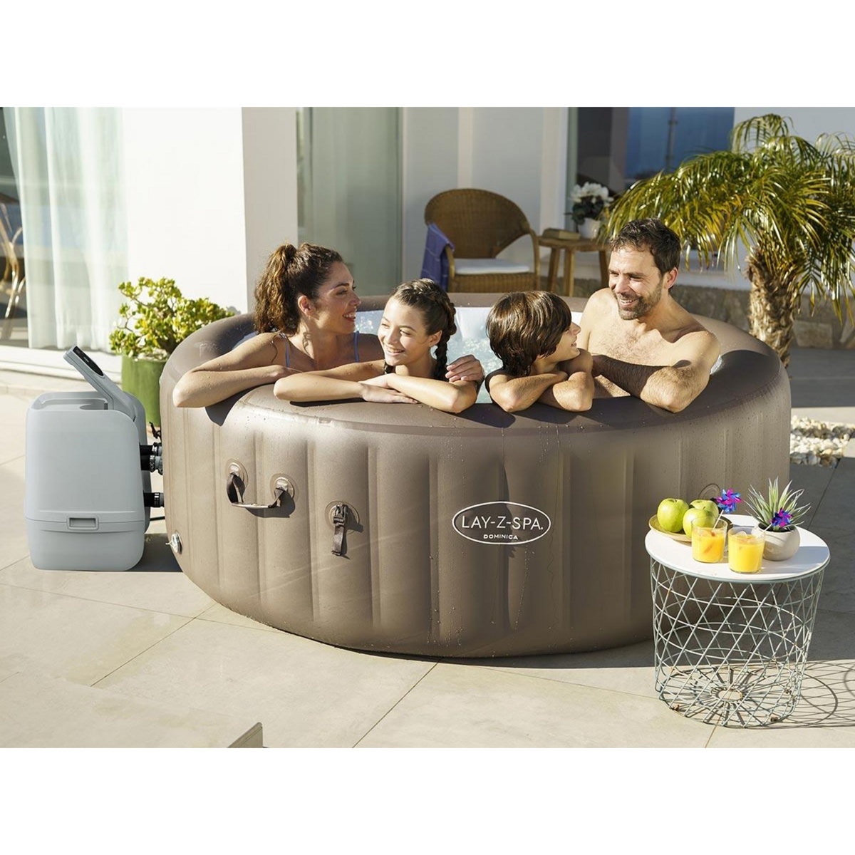 BESTWAY Spa gonflable Lay-Z-Spa Dominica rond Hydrojet 4/6 places - Bestway