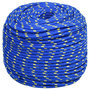 Voir la diapositive 2 : VIDAXL Corde de bateau Bleu 10 mm 500 m Polypropylene