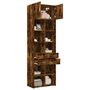 Voir la diapositive 3 : VIDAXL Armoire de rangement chene fume 70x42,5x225cm bois d'ingenierie