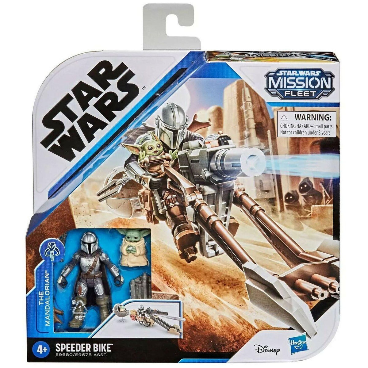 HASBRO Mission Fleet The Mandalorian avec sa spider bike et Grogu Star Wars 