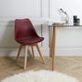 Voir la diapositive 2 : The Home Deco Factory 2 Chaises design scandinaves rembourrées Cocooning