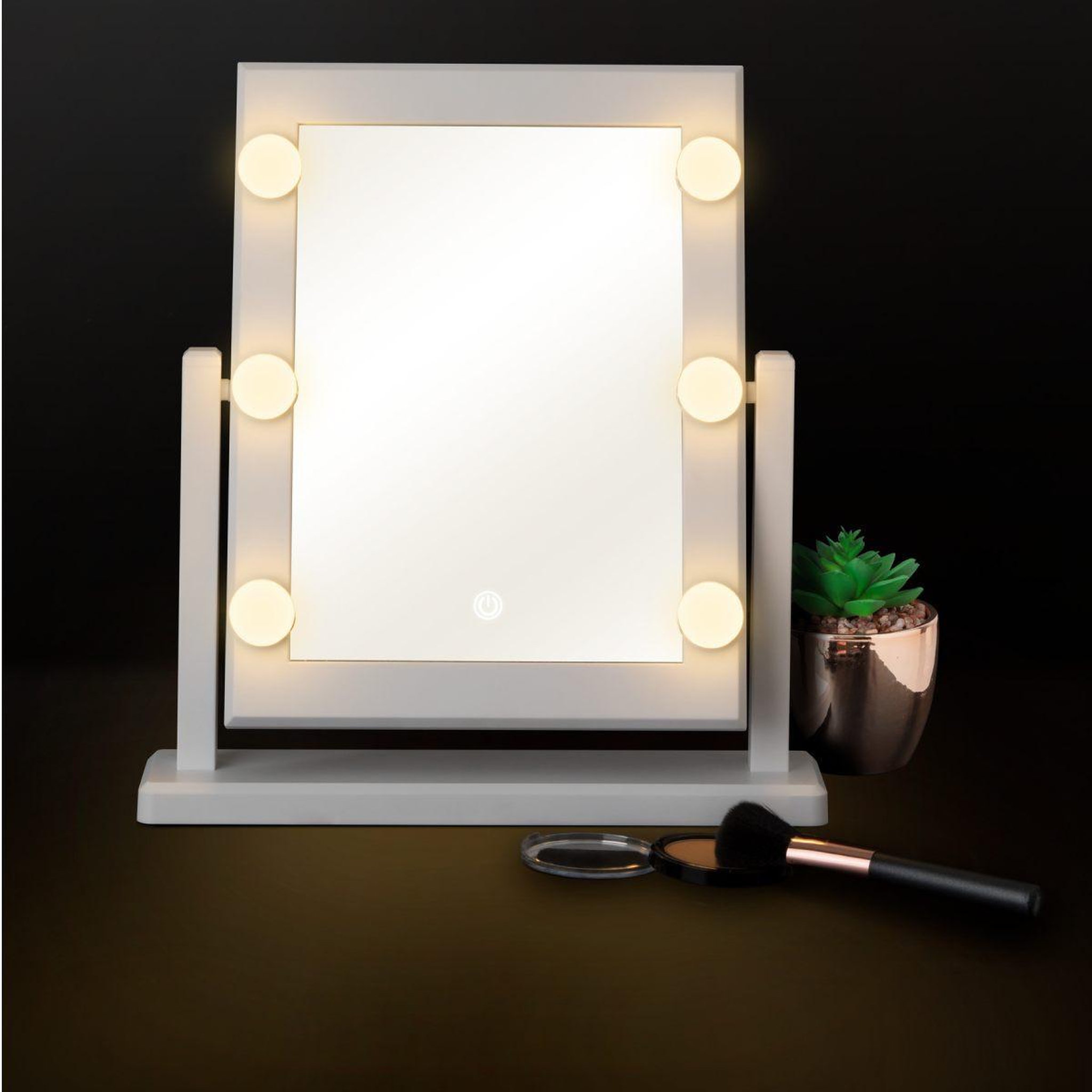 Voir la diapositive 5 : FIVE Miroir led à poser  hollywood  40cm blanc