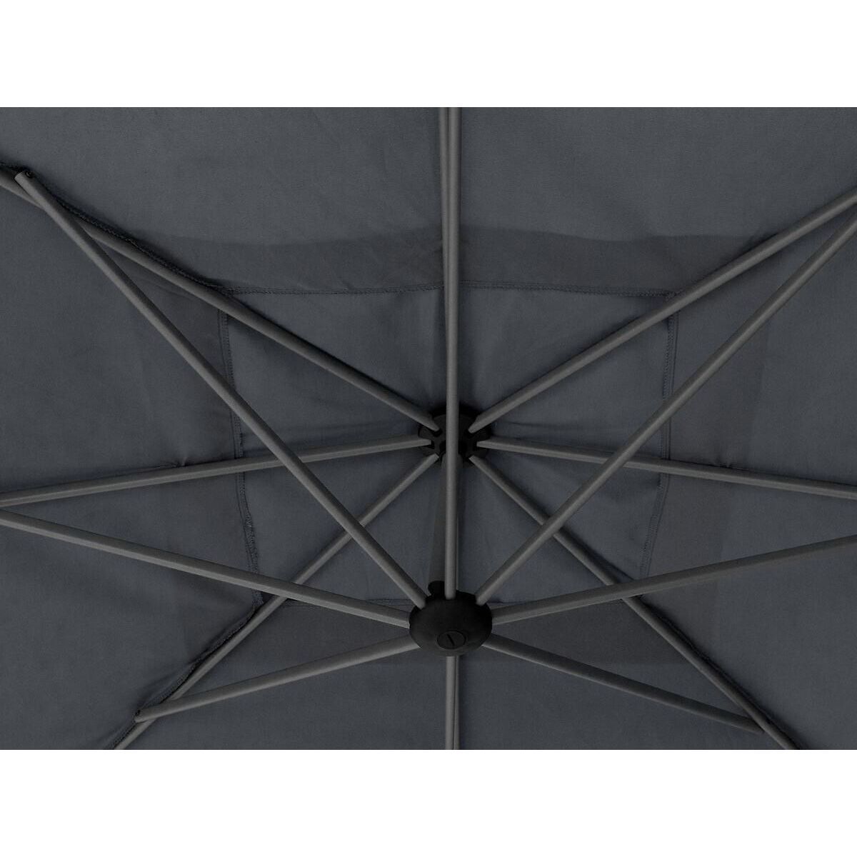 HESPERIDE Parasol déporté carré Manoa Ardoise - 2,5 x 2,5 m - Hespéride