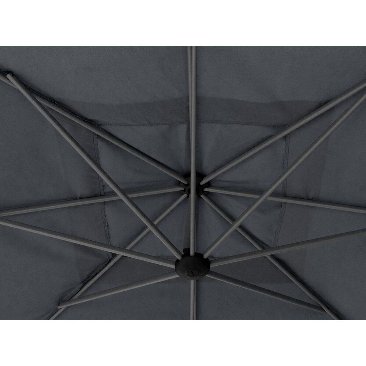 HESPERIDE Parasol déporté carré Manoa Ardoise - 2,5 x 2,5 m - Hespéride