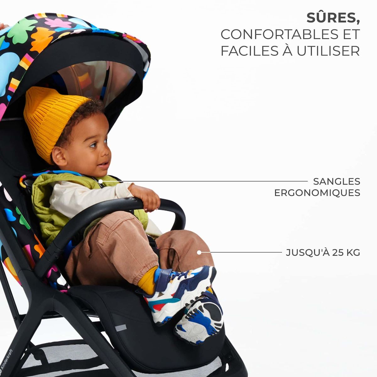 KINDERKRAFT Poussette de voyage légère avec pliage automatique