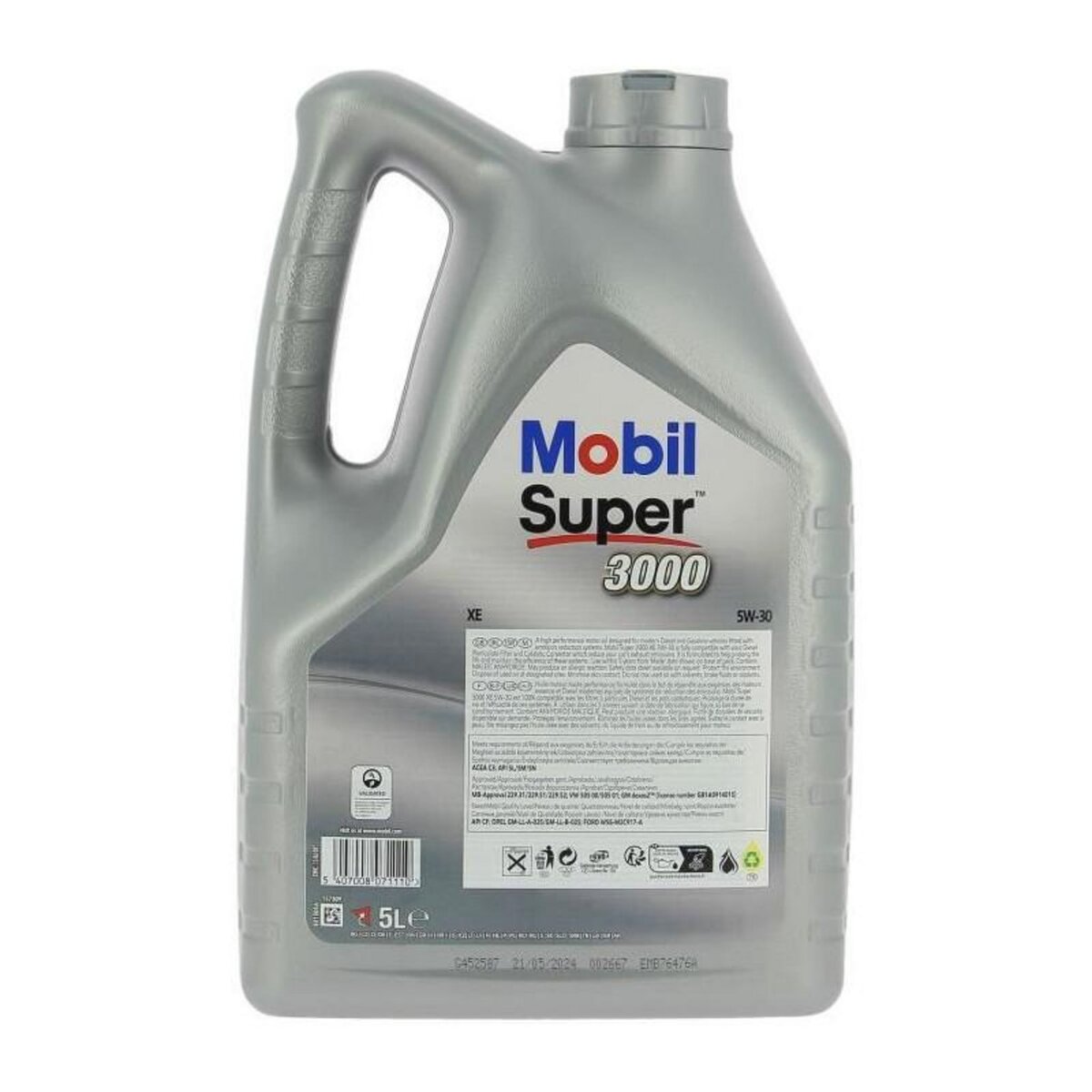 MOBIL Bidon huile de moteur - MOBIL - S3000 5W30 XE - 5 L - 4 saisons