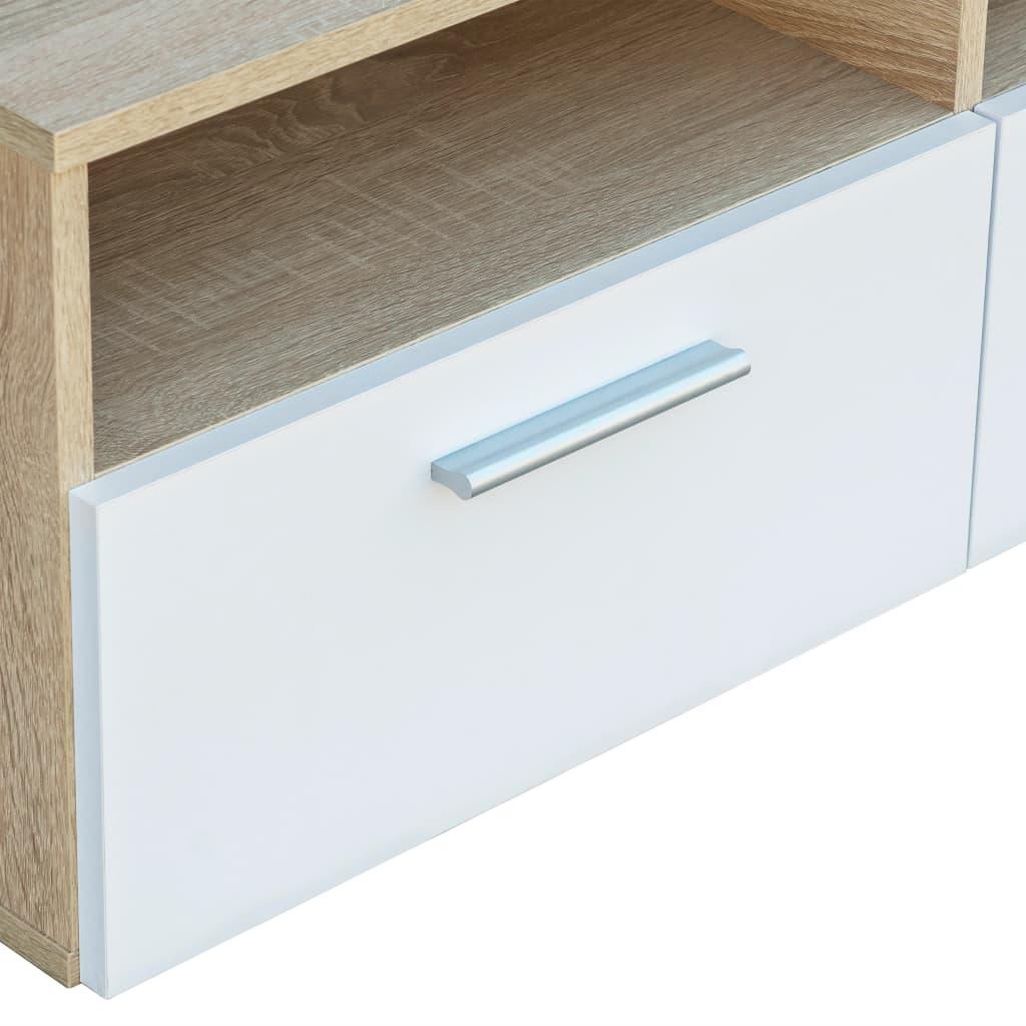 Voir la diapositive 5 : VIDAXL Meubles TV 2 pcs Bois d'ingenierie 95x35x36 cm Chene et blanc