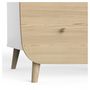 Voir la diapositive 3 : Commode bébé 2 tiroirs 3 niches blanc LINIA 