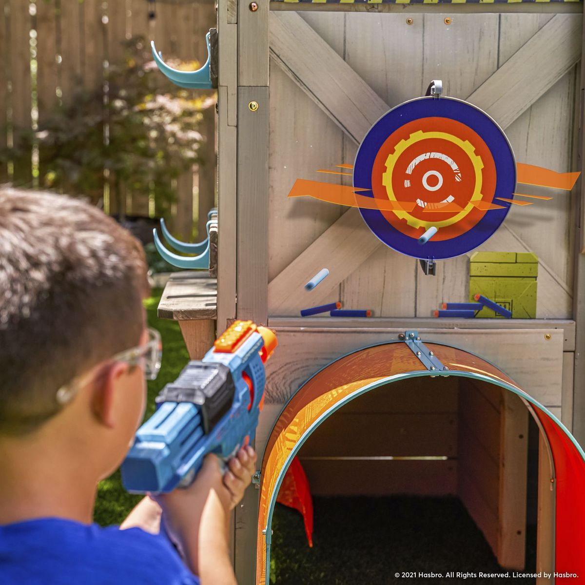 Kidkraft Aire de jeux enfant en bois NERF Scout Defense Post