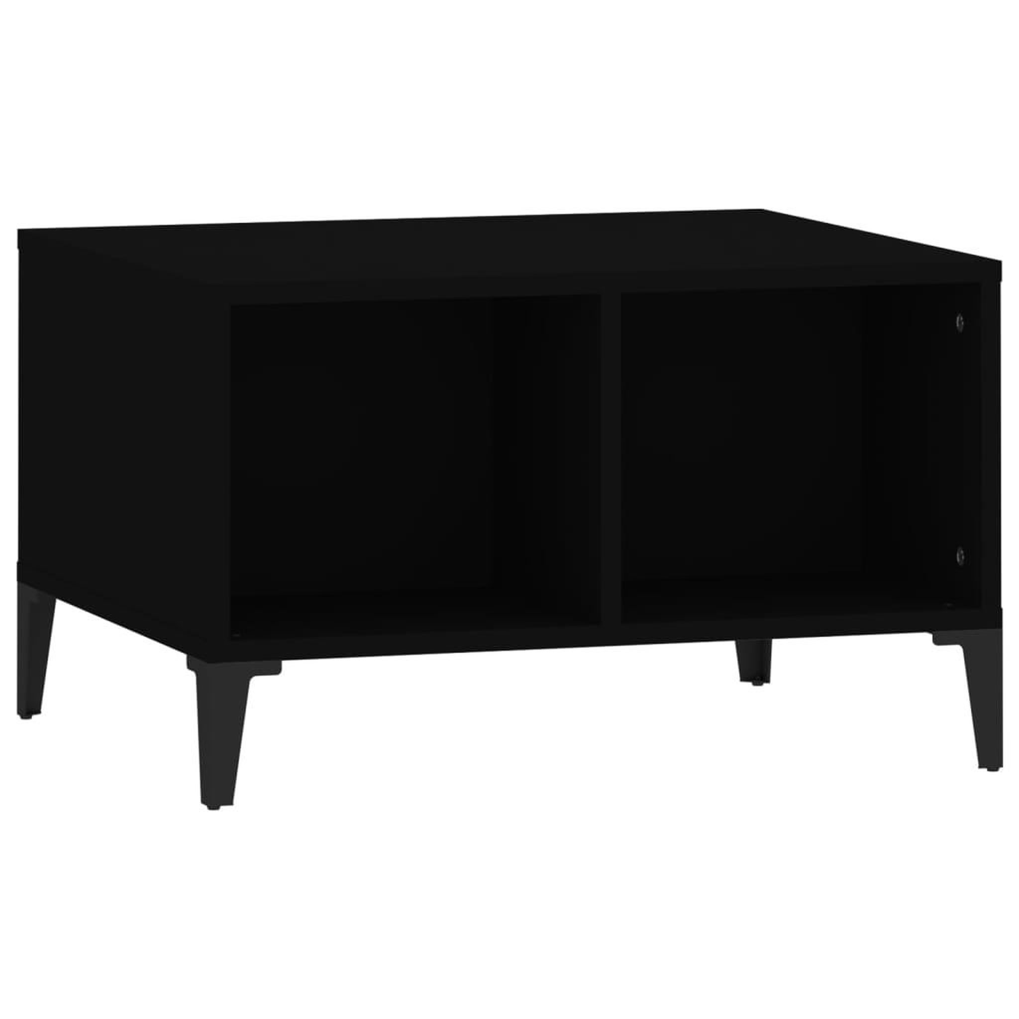 Voir la diapositive 2 : VIDAXL Table basse Noir 60x50x36,5 cm Bois d'ingenierie