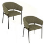 Voir la diapositive 1 : ATMOSPHERA Lot de 2 fauteuils à diner en tissu SOLEA