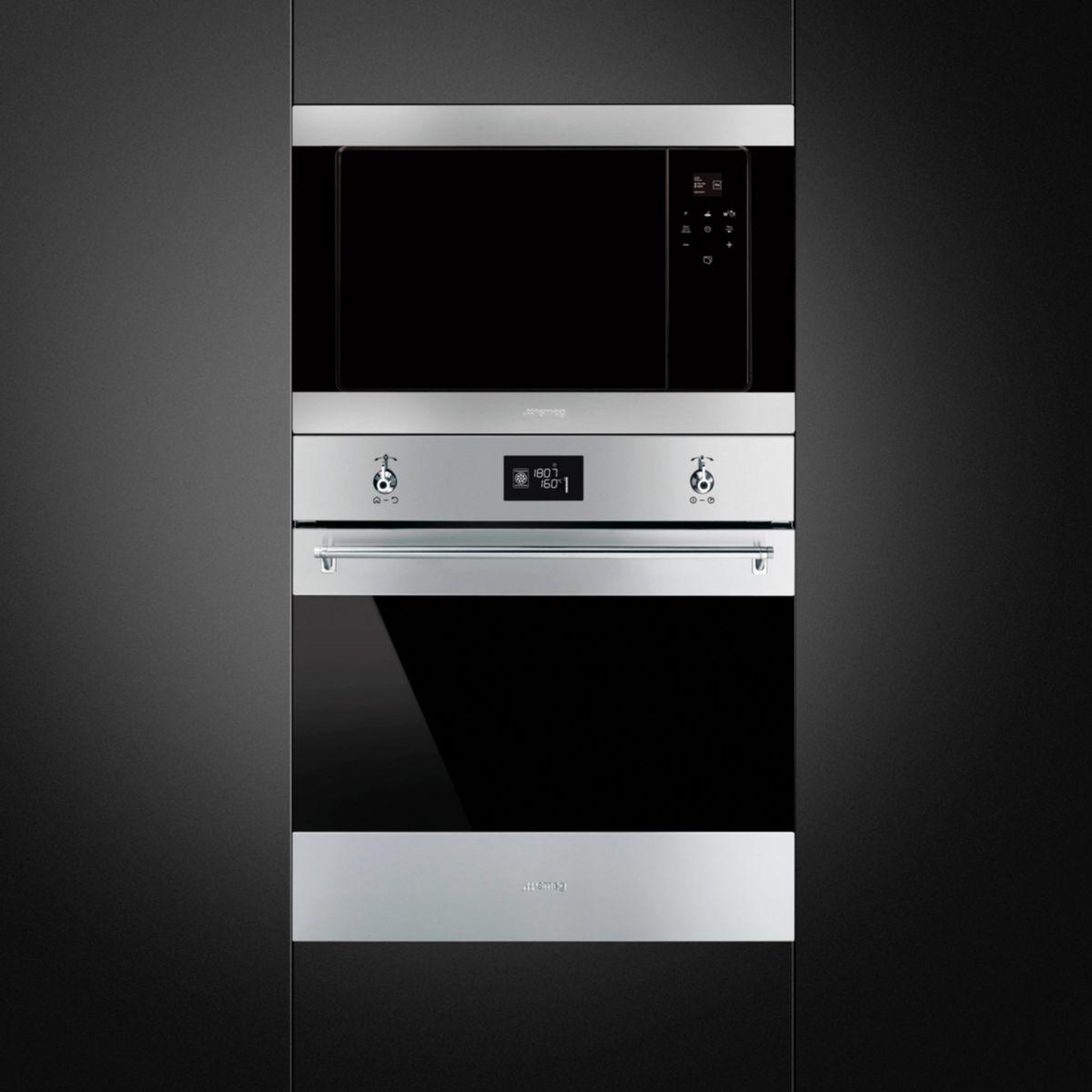 Voir la diapositive 3 : SMEG Micro ondes grill encastrable FMI320X2