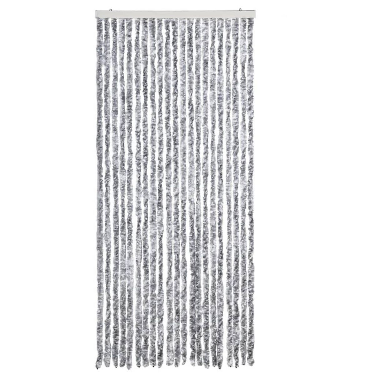 VIDAXL Moustiquaire Blanc et gris 90x200 cm Chenille