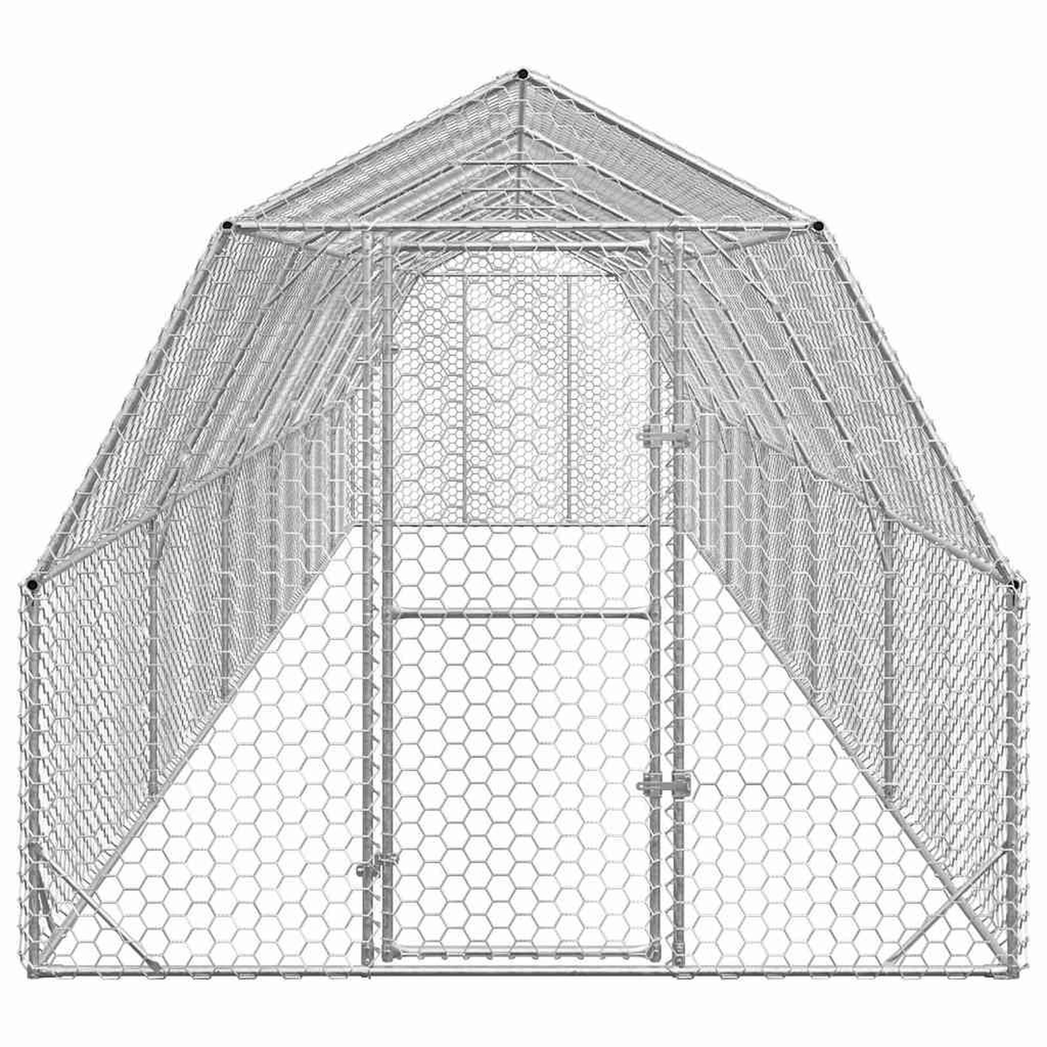 Voir la diapositive 3 : VIDAXL Poulailler 2,5x12x2,25 m acier galvanise