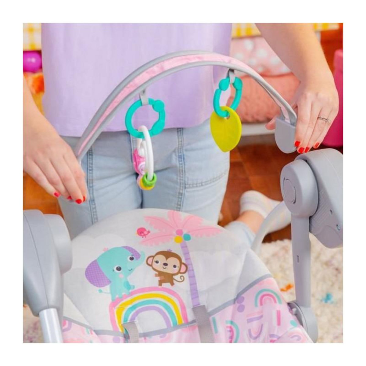 Bright Starts Hamac pour Bébé Bright Starts Pink Paradise Rose