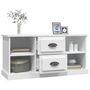 Voir la diapositive 5 : VIDAXL Meuble TV blanc 99,5x35,5x48 cm bois d'ingenierie