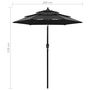 Voir la diapositive 6 : VIDAXL Parasol de jardin a 3 niveaux avec mat en aluminium noir