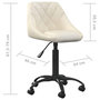 Voir la diapositive 6 : VIDAXL Chaise a manger Creme Velours