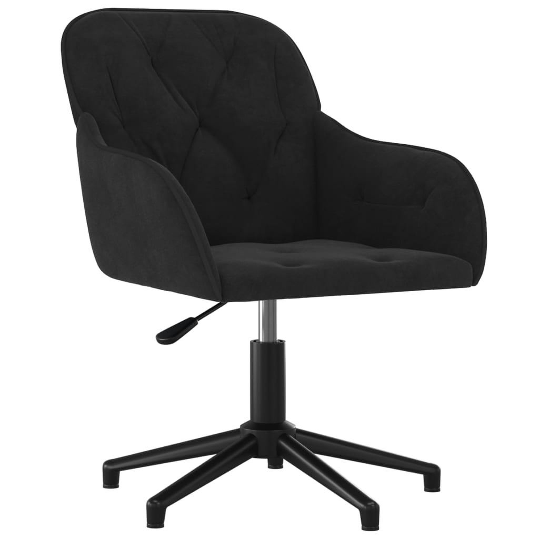 Voir la diapositive 2 : VIDAXL Chaise pivotante de bureau Noir Velours