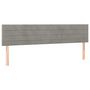 Voir la diapositive 2 : VIDAXL Tetes de lit 2 pcs Gris clair 80x5x78/88 cm Velours