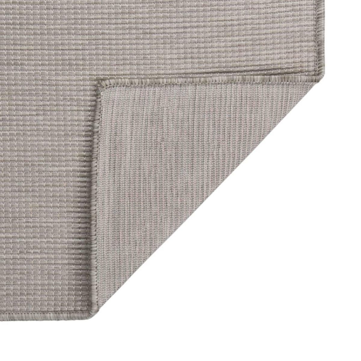 VIDAXL Tapis a tissage plat d'exterieur 80x250 cm Taupe