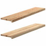 Voir la diapositive 4 : VIDAXL Marches d'escalier 2 pcs non traite bois de chene massif