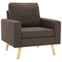 Voir la diapositive 2 : VIDAXL Fauteuil marron tissu