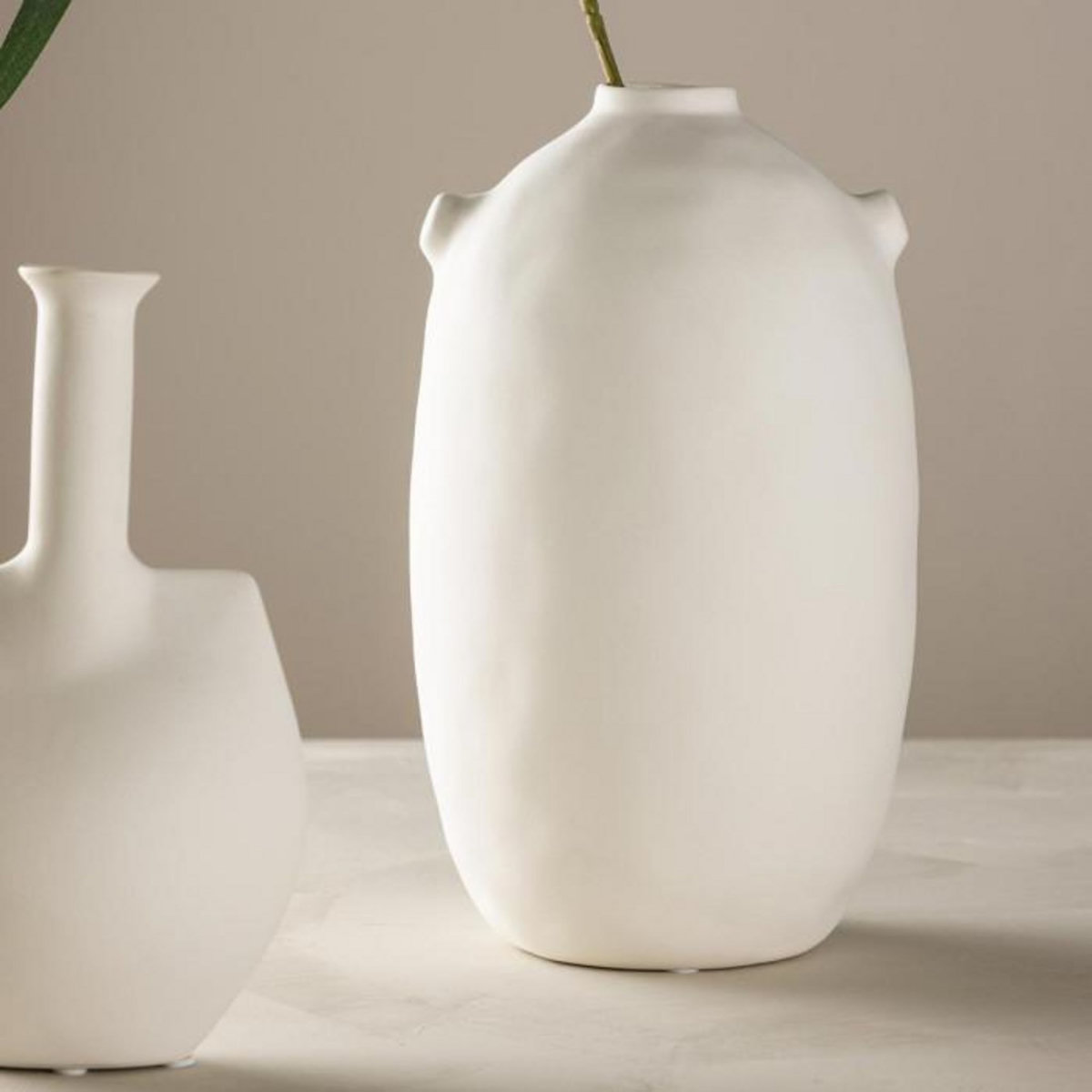 Paris Prix Vase Déco en Céramique  Madi  28cm Blanc Cassé