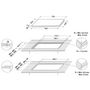 Voir la diapositive 6 : Whirlpool Table de cuisson induction 77cm 8 feux 7400w noir - smp778cneixl