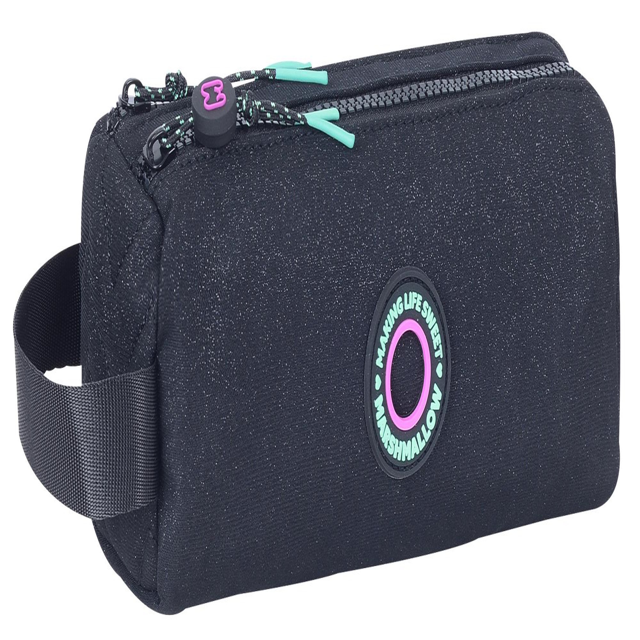 Voir la diapositive 2 : Bagtrotter MARSHMALLOW - Trousse scolaire double compartiment NIGHTY - Noir - Fille