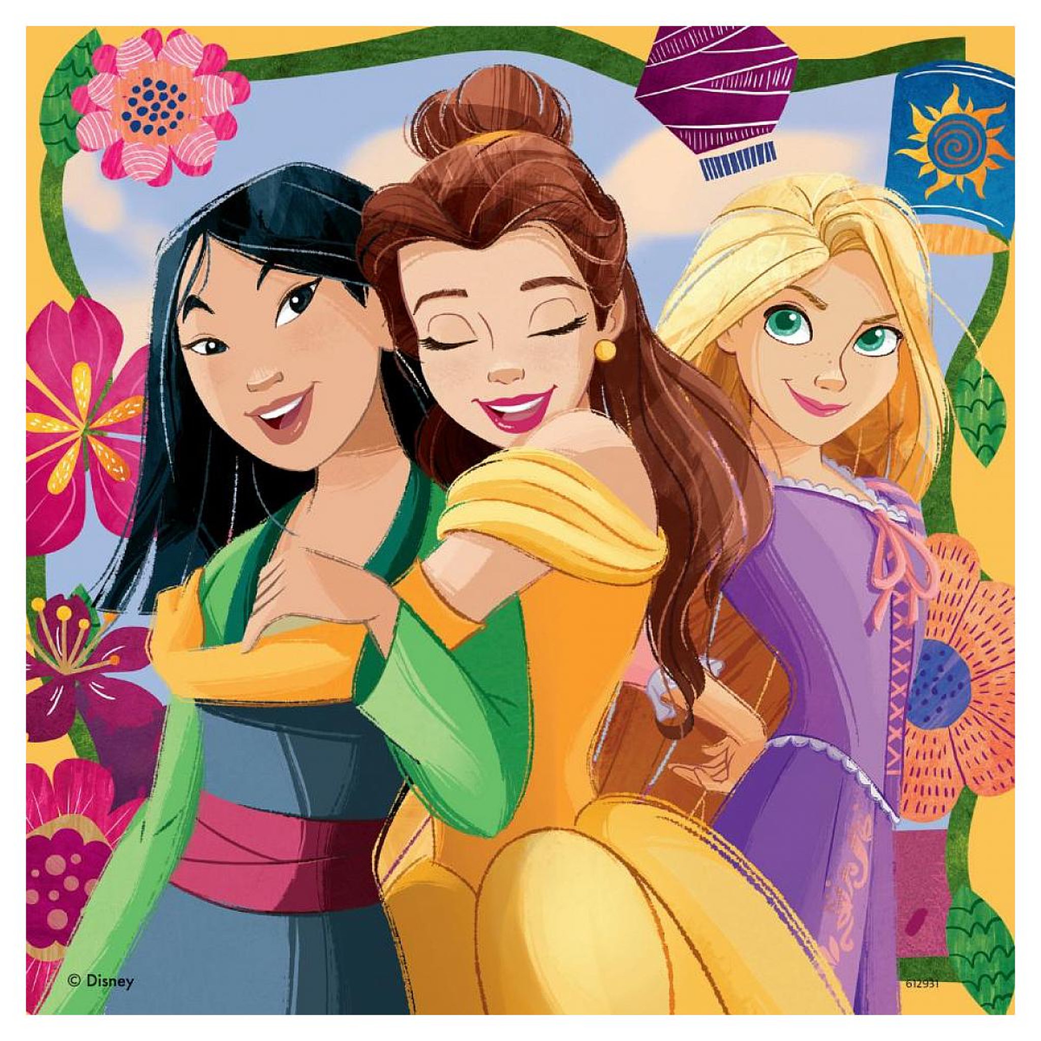 Voir la diapositive 2 : RAVENSBURGER Puzzles 3x49 p - girl power  / disney princesses