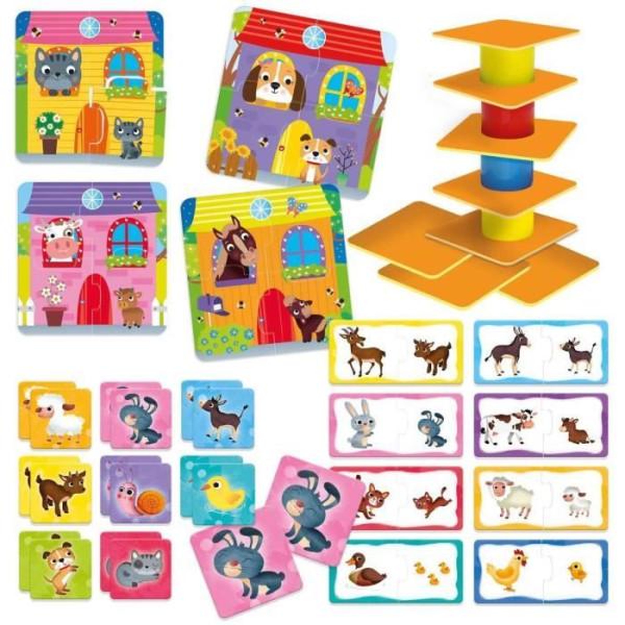 Voir la diapositive 2 : LISCIANI GIOCHI La Ferme 4 en 1 - Coffret éducatif - CAROTINA BABY - Puzzle et associations