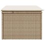 Voir la diapositive 5 : VIDAXL Tabouret de jardin avec coussin beige 55x55x37cm resine tressee